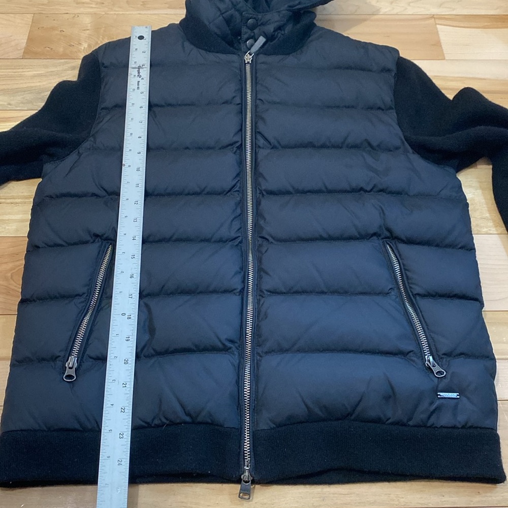 Men's Woolrich Black Puffer and Wool Jacket - Picture 9 of 16